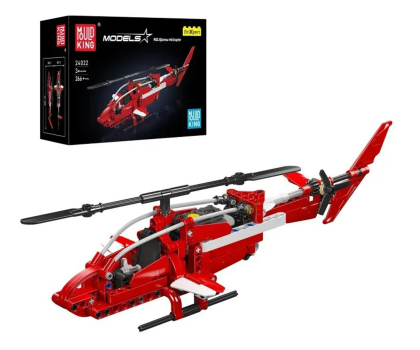 Zabawka edukacyjno-interaktywna Mould King Klocki konstrukcyjne Helikopter Sparrow (Wróbel) 266 el.